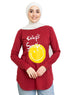 Brick Red Printed Long - Sleeve Design 15 - Khotwh